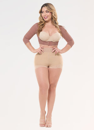 Post-Surgical Vest: Arm Lift & Liposuction | Salome 328-C Cocoa