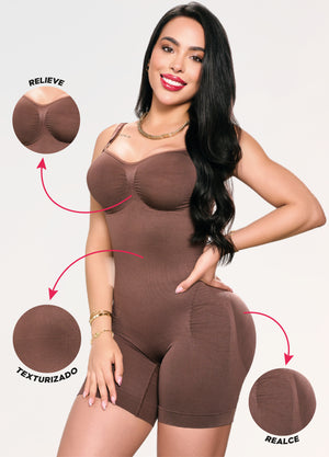 Textured Seamless Shapewear Bodysuit: Tummy Control and Butt Lift | Salome 5603SCS
