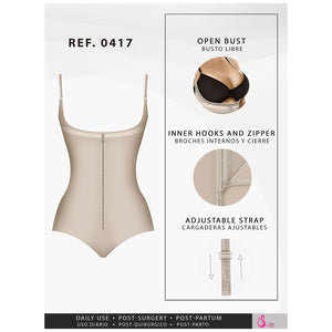 Fajas Salome 0417 Faja Reductora de Abdomen con Busto Libre
