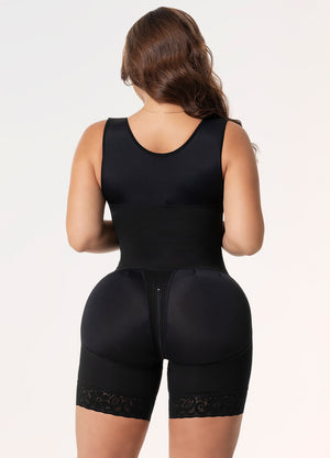 Open Bust Mid-Thigh Shapewear | Stage 2 Postpartum & Post-Surgical Compression Garment | Salome 6211