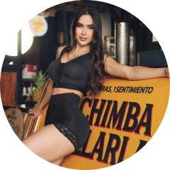 Woman wearing a bra and shorts, Salome