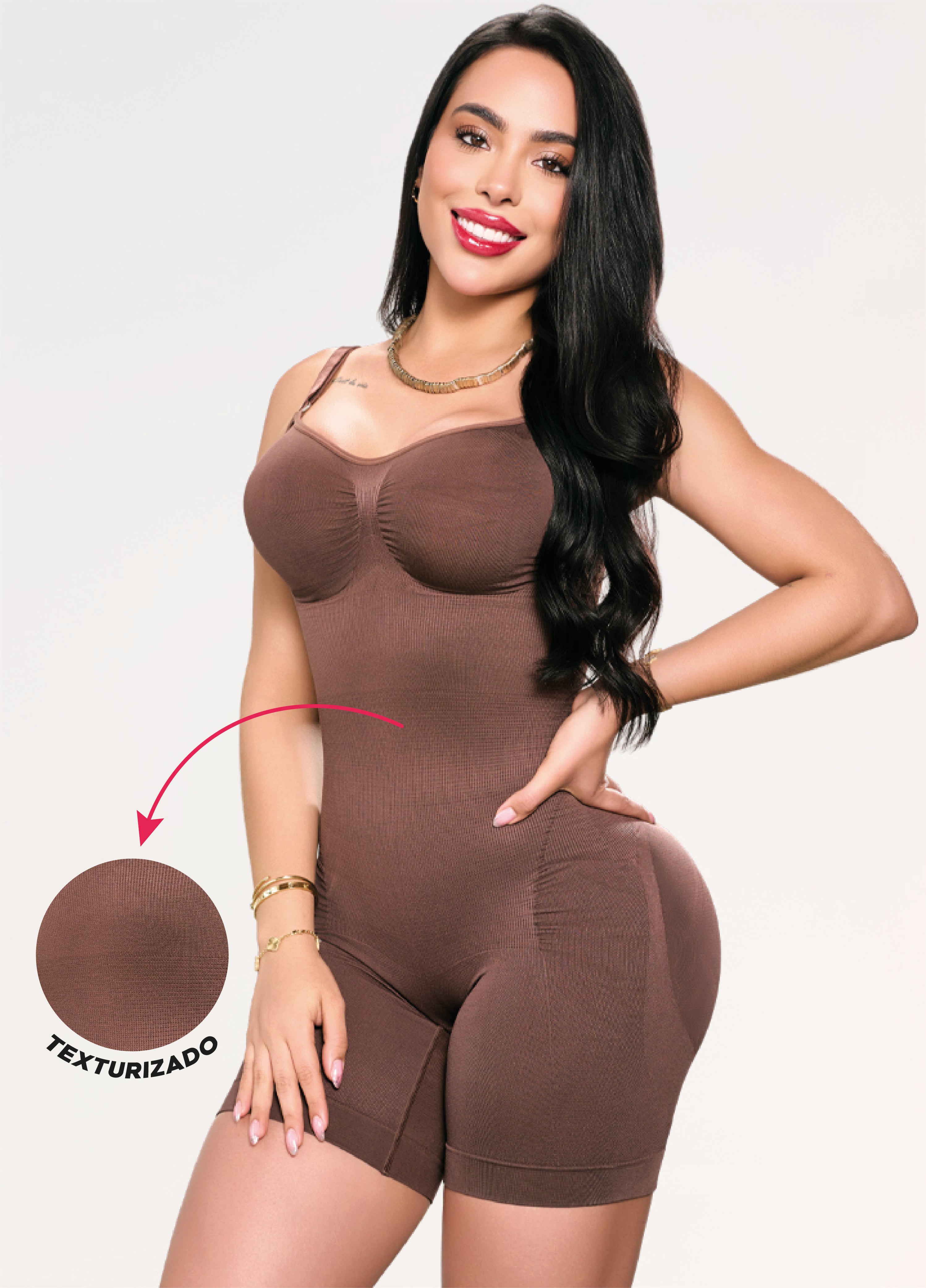 Textured Seamless Shapewear Bodysuit: Tummy Control and Butt Lift | Salome 5603SCS