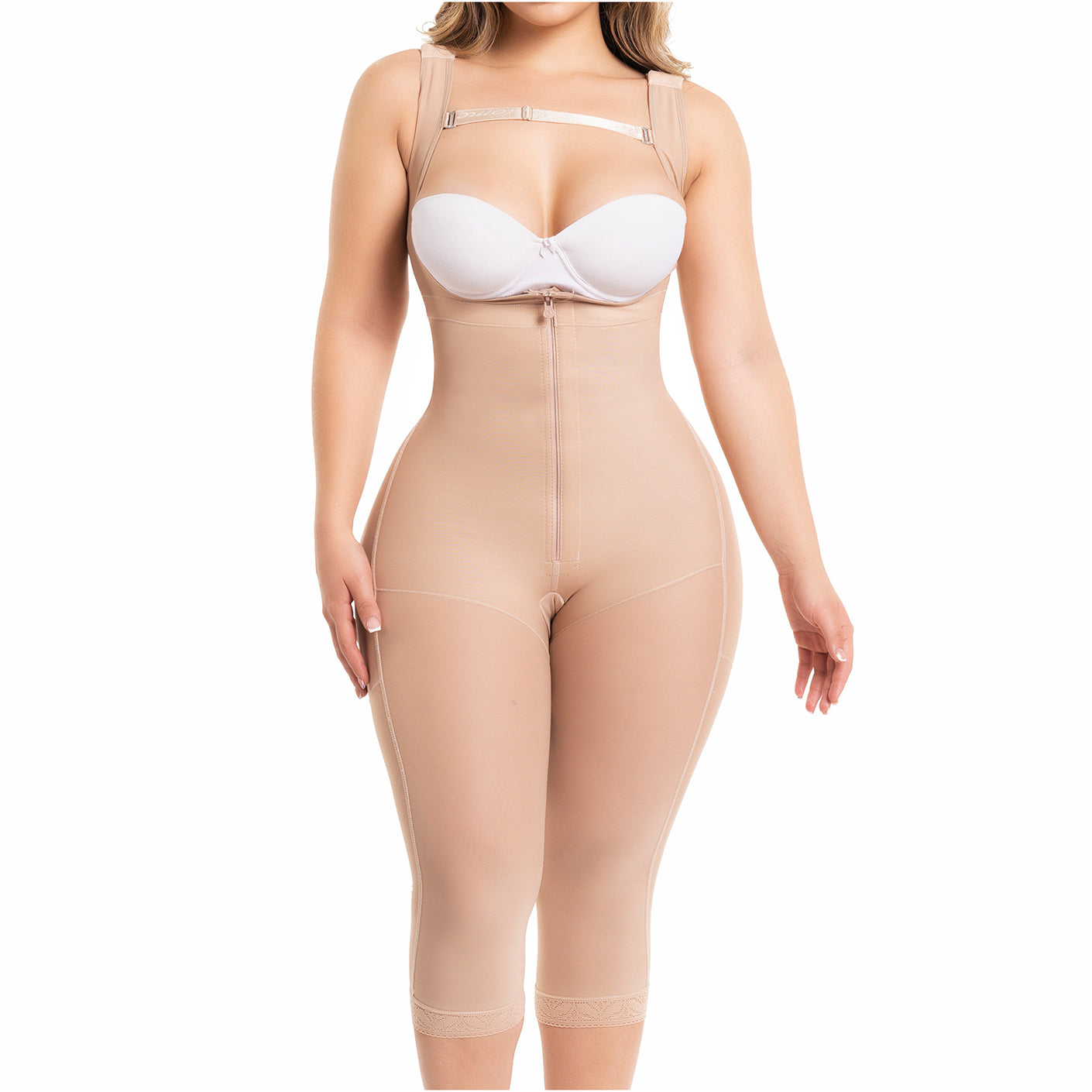 Fajas Salome 0520 Braless Full Bodysuit Tummy Control Shapewear