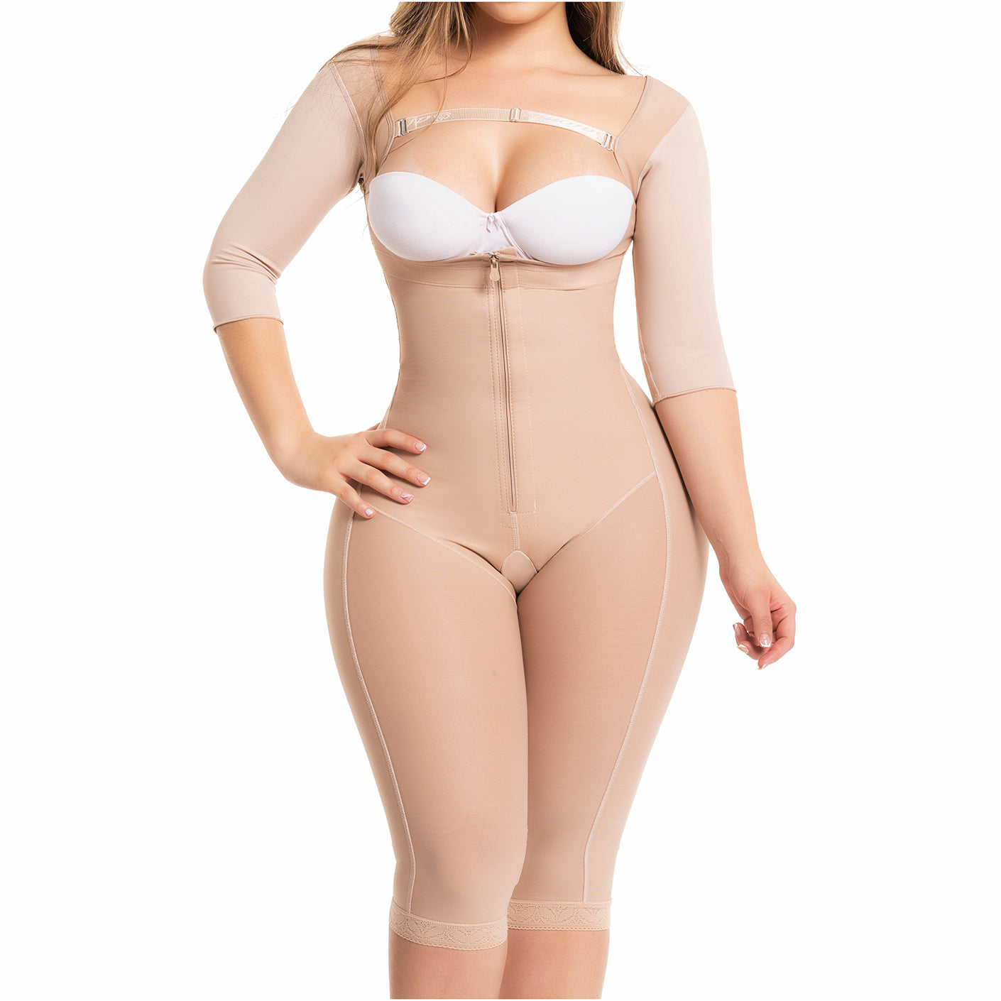 Fajas Salome 0525 Post Surgical Full Body Shaper with Sleeves