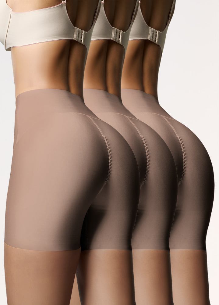 Salome High Waisted Shorts 0879 3 Pack | Butt Lifting Tummy Control Shaper Short
