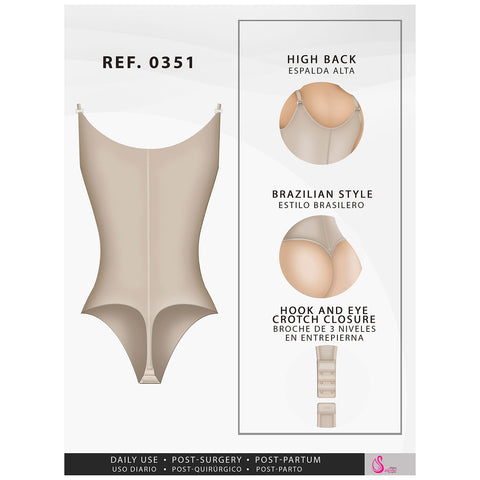 Fajas Salome 0351 Tummy Control Body Shaper Thong