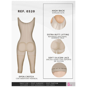 Fajas Salome 0520 Body completo sin busto control de abdomen faja moldeadora